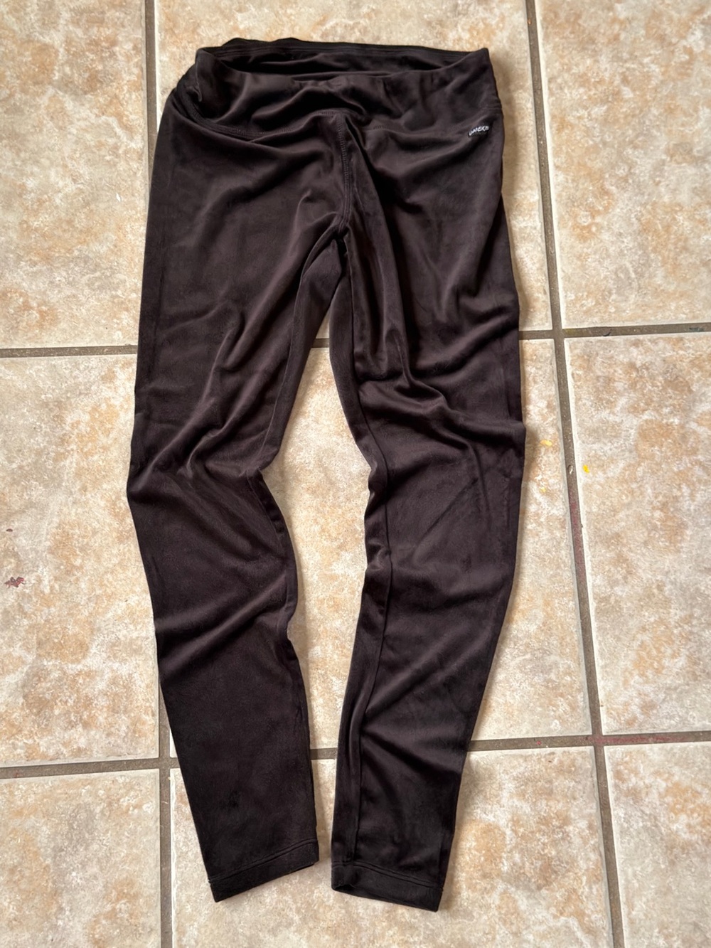 Danskin Black Velvet Velour Supersculpt Lounge Leggings Yoga Pants Size M